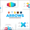 伝わるプレゼン! Arrows アニメーション付 infographics PowerPoint テンプレート Vol.8